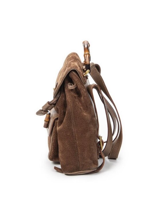 Gucci Mini Bamboo Backpack Brown Suede Leather main image 6